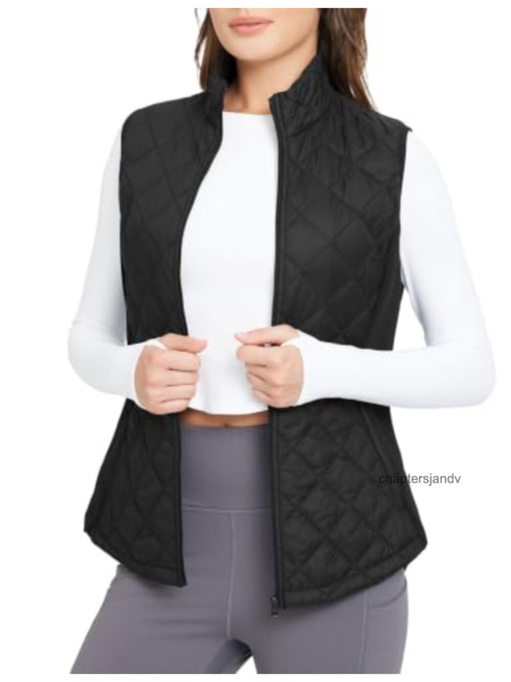 baleaf Women's Puffer Quilted Vest Lightweight Winter Warm Zip Pockets